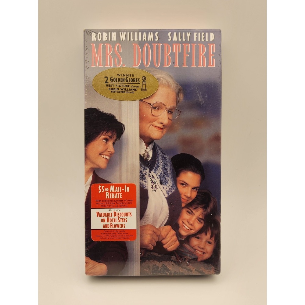 Mrs Doubtfire VHS SEALED Watermarks Hype Fox Robin Williams Sally Field VTG